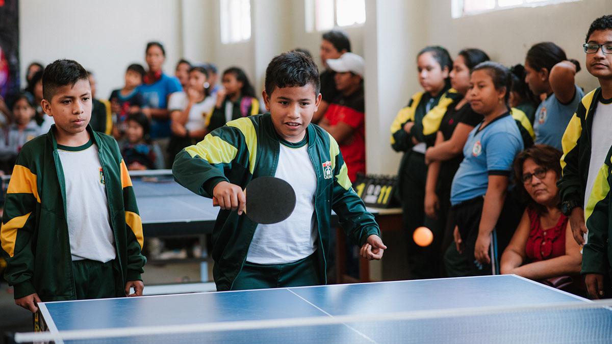 I table tennis Interschool Tournament took place in Talara thanks to PETROPERU