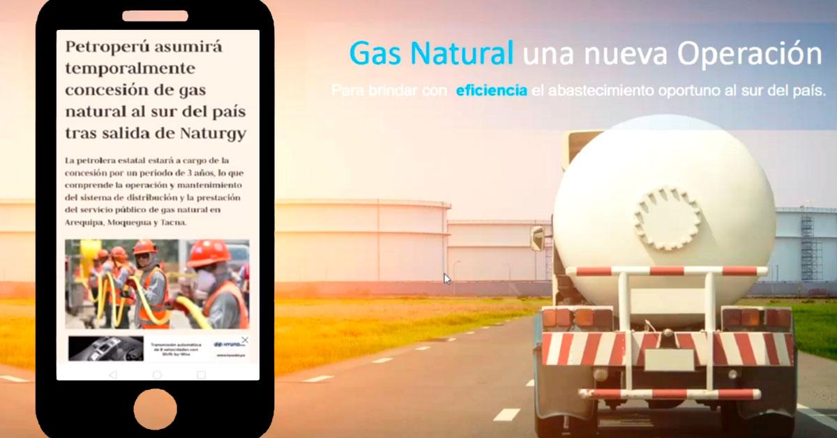 PETROPERÚ asume concesión de gas natural en el sur oeste del país