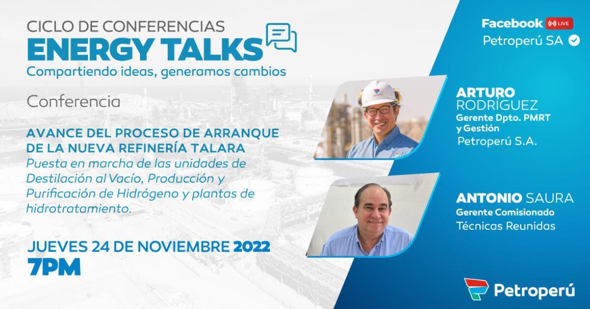 Petroperú will present advances in the start-up process of the New Talara Refinery