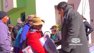 Entregamos lote de frazadas a poblados de Moquegua