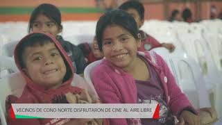 Vecinos del Cono Norte disfrutaron de una noche de Cine al Aire Libre