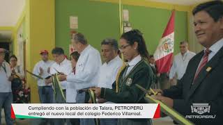 PETROPERÚ entregó nuevo local al colegio Villarreal, en Talara
