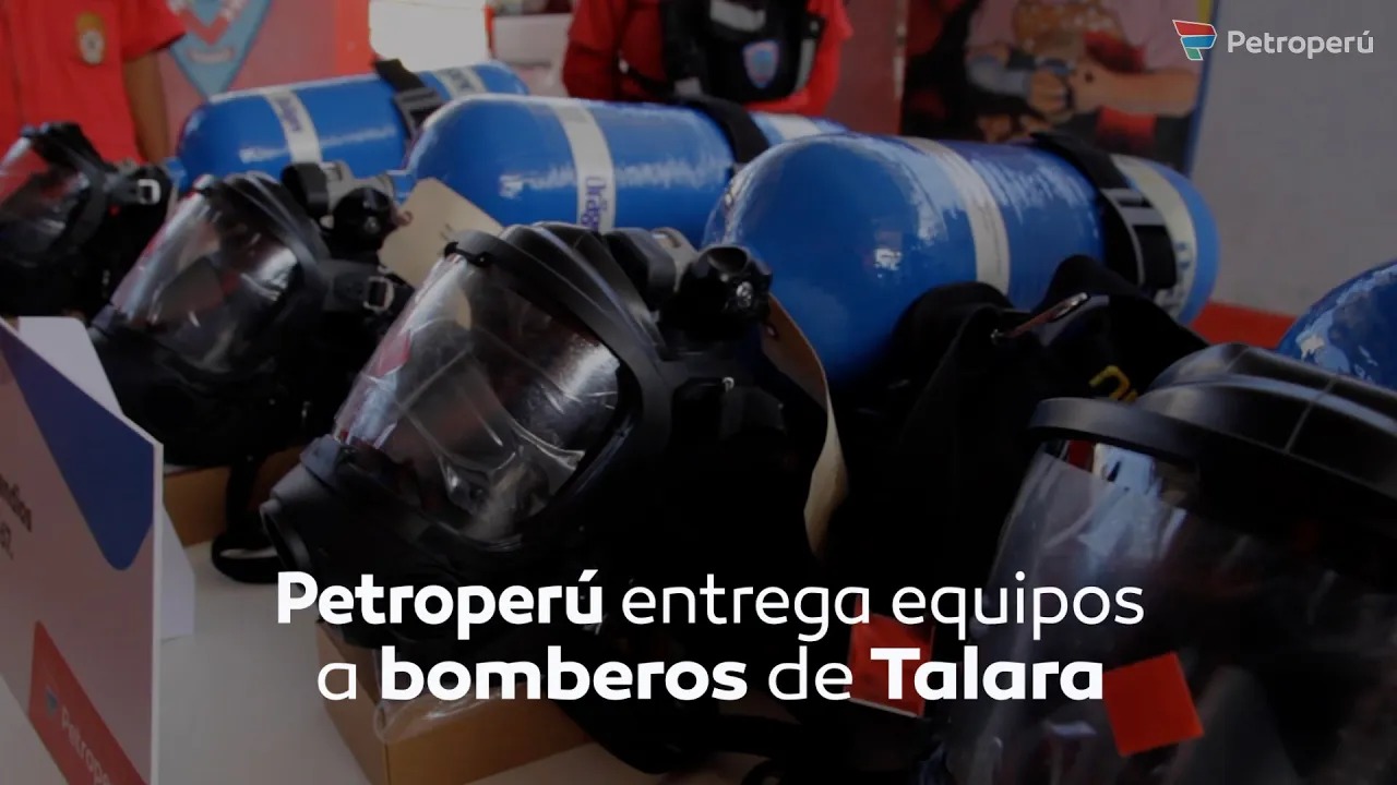 Petroperú entregó equipos de respiración autónoma a bomberos de Talara