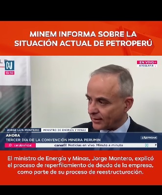 Minem informa sobre la situación actual de Petroperú